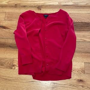 Talbots Sp red cardigan